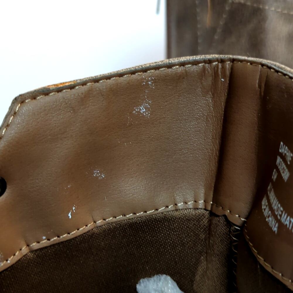 Brown Knee High Riding Boots Size 6M Buckle Accent (Sugar) - Picture 6 of 12